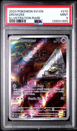 Drowzee Illustration Rare Pokemon Svi En-Scarlet & Violet 210 NM PSA 9 - Image 1
