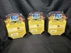 Pokemon Hidden Fates GX Tins Art Set of 3 - Charizard Raichu Gyarados - Sealed - Image 3