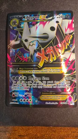 M Aggron EX 154/160 XY Primal Clash Full Art Holo Ultra Pokemon TCG - Image 2