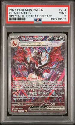2024 POKEMON PAF EN-PALDEAN FATES SPECIAL ILLUSTRATION RARE CHARIZARD EX PSA 9 - Image 1