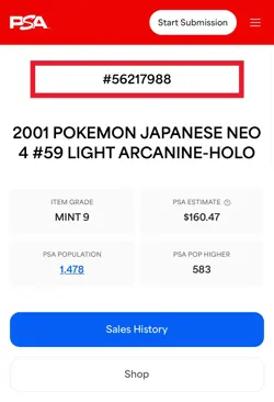 Light Arcanine Japanese - PSA 9 - Pokemon Neo 4 2001 #59 Holo - Image 4