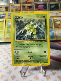 Pokemon TCG Scyther Jungle Non Holo Rare Card 26/64 - Image 1