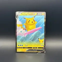 2021 Pokemon Celebrations #008/025 Surfing Pikachu V Mint - Image 1