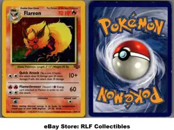 1999 Pokemon, Jungle, #3/64 Flareon, Holo Rare - Image 1