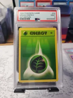 1999 Pokemon - 1st Edition Grass Energy - Base Set 99/102 - PSA 9 Mint! - WOTC - Image 3