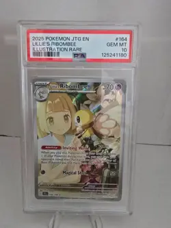 2025 POKEMON JTG EN-JOURNEY TOGETHER ILLUSTRATION RARE LILLIE'S RIBOMBEE PSA 10 - Image 1