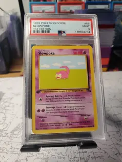 1999 Pokemon Fossil Slowpoke 1st Edition PSA Grade 9 - Image 3
