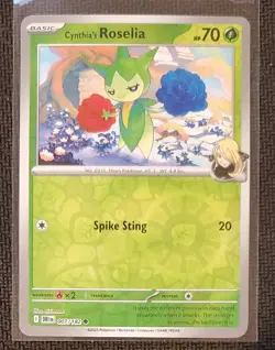 CYNTHIA'S ROSELIA 007/182 COMMON DESTINED RIVALS POKEMON REVERSE HOLO NM - Image 1