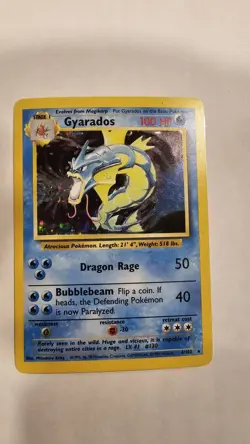 Pokemon TCG Gyarados Base Set 6/102 Holo Unlimited Holo Rare NM - Image 1