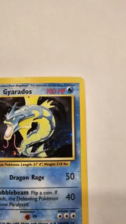 Pokemon TCG Gyarados Base Set 6/102 Holo Unlimited Holo Rare NM - Image 3