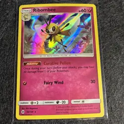 Ribombee 93/149 Holo Rare Sun & Moon Base Pokemon 2017 - Image 1