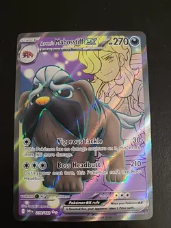 Arven's Mabosstiff ex 218/182 - - Destined Rivals Ultra Holo Rare Pokemon NM - Image 1