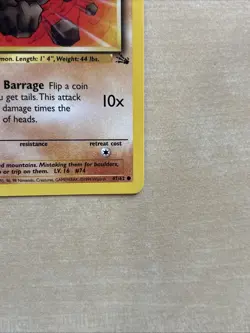 Pokemon TCG Geodude 47/62 Fossil 1st Edition Regular Common Card LP Condition - Image 2