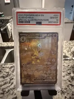 Pokemon TCG Alakazam EX 188/165 Scarlet & Violet 151 Holo Card PSA 10 - Image 1