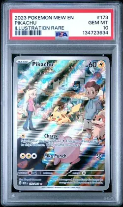 2023 Pokemon EN 151 Pikachu Illustration Rare 173/165 PSA 10 GEM MINT - Image 1