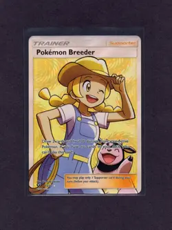 Pokemon Breeder Full Art 73/73 SM: Shining Legends Holo Pokemon - Image 1