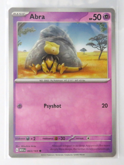 Pokemon Card Abra 063/165 Common Lightly Played - Image 1