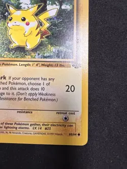 Pikachu 60/64 1st Edition - Pokemon Jungle - Vintage WOTC NM - Image 4