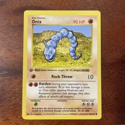 Pokemon TCG Onix Base Set Shadowless 1st Edition Card 56/102 LP/NM - Image 1