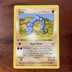 Pokemon TCG Onix Base Set Shadowless 1st Edition Card 56/102 LP/NM - Image 2