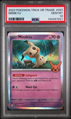 PSA 10 - Mimikyu 97/193 Trick or Trade Rare Holo Pokemon TCG - Population 2670 - Image 1