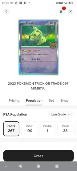 PSA 10 - Mimikyu 97/193 Trick or Trade Rare Holo Pokemon TCG - Population 2670 - Image 2