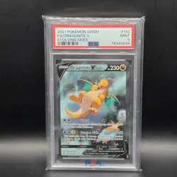 2021 POKEMON SWORD & SHIELD EVOLVING SKIES #192 DRAGONITE V 192/203 PSA 9 - Image 1