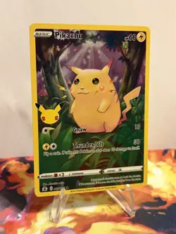 2021 Pokemon TCH SWSH Celebrations Pikachu Holo #005/025 - Image 3