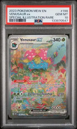 Pokemon 151 MEW EN Venusaur ex Special Illustration Rare #198 PSA 10 - Image 1