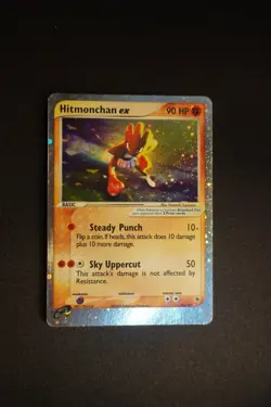 Pokemon TCG - Hitmonchan ex, Holo Swirl, MP, 98/109, English, Ruby Sapphire - Image 1