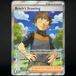 Pokemon TCG Journey Together Brock's Scouting Holo Ultra Rare 179/159 NM - Image 1