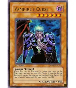 Yugioh - Vampire's Curse (Ultra Rare) (Unlimited) - PTDN-EN090 P - Image 1
