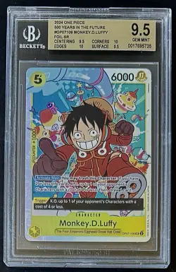 BGS 9.5 One Piece OP07-109 SR Monkey.D.Luffy - English - 500 Years in the Future - Image 1