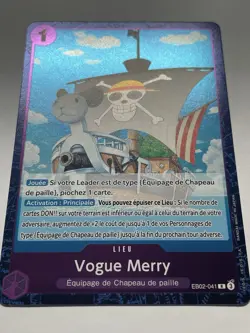 CARD ONE PIECE TCG - Vogue Merry Rare EB02 Foil Art Mint FR - Image 2