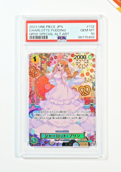 One Piece PSA 10 Charlotte Pudding #OP03-112 Special Alt Art 2024 Japanese - Image 1
