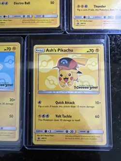 Ash's Pikachu SM110/111/112/113/114 Black Star Promo Pokemon Card Mint Condition - Image 2