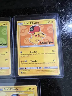 Ash's Pikachu SM110/111/112/113/114 Black Star Promo Pokemon Card Mint Condition - Image 3
