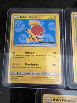 Ash's Pikachu SM110/111/112/113/114 Black Star Promo Pokemon Card Mint Condition - Image 4