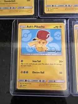 Ash's Pikachu SM110/111/112/113/114 Black Star Promo Pokemon Card Mint Condition - Image 5