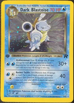 Dark Blastoise 3/82 Team Rocket Holo 1st Edition - Pokemon Card - Image 1