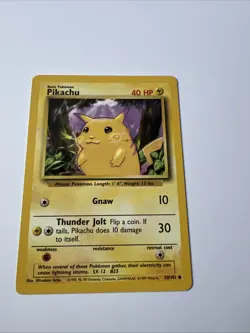 Pokemon Trading Card Pikachu Base Set 58/102 - Image 1