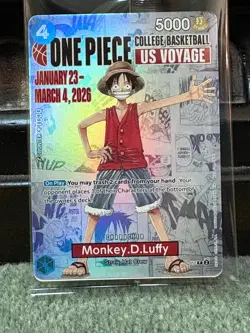 One Piece Monkey D Luffy St. John’s v. UCONN Promo Card, SGA: 2/6/2026 - Image 1