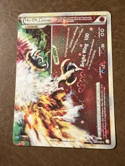 Ho-Oh Legend (Bottom) 112/123 Heartgold & Soulsilver Holo SWIRL Pokemon Card - Image 4