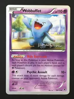 Pokemon TCG Wobbuffet Signature Card 36/119 2015 World Championships MP - Image 1