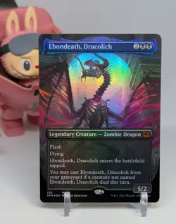 Ebondeath, Dracolich Borderless ✨Foil NM✨ Adventures in the Forgotten Realms MTG - Image 1