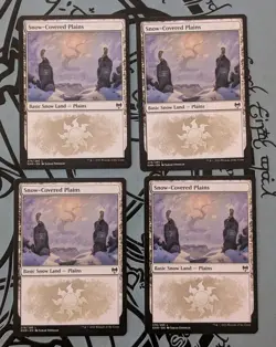 MTG 4 x Kaldheim SNOW COVERED PLAINS #276 NM - Image 1