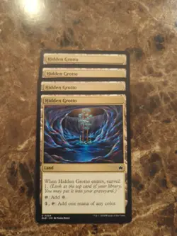 (4) Hidden Grotto *PLAYSET* Bloomburrow Regular NM MTG - Image 1