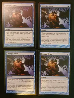 4x Thought Scour Duel Decks: Jace vs Vraska Dark Ascension MTG Magic Playset X4 - Image 1