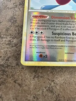 2010 Pokemon TCG HGSS Triumphant Porygon-Z Reverse Holo Rare 7/102 LP - Image 2