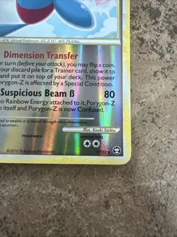 2010 Pokemon TCG HGSS Triumphant Porygon-Z Reverse Holo Rare 7/102 LP - Image 5